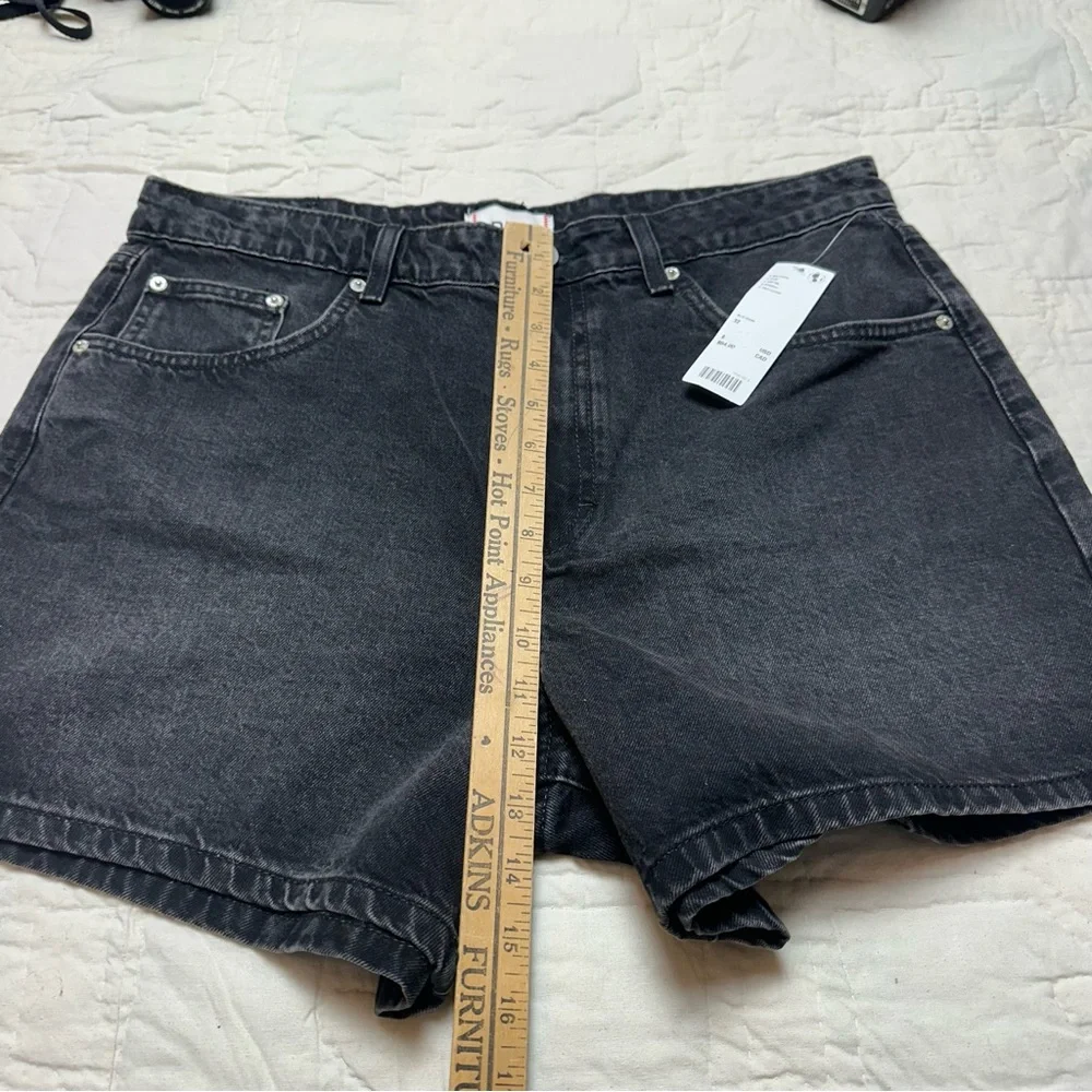 Washed Black Denim Shorts | High-Rise Relaxed Vintage-Style · BDG - Picture 10 of 13